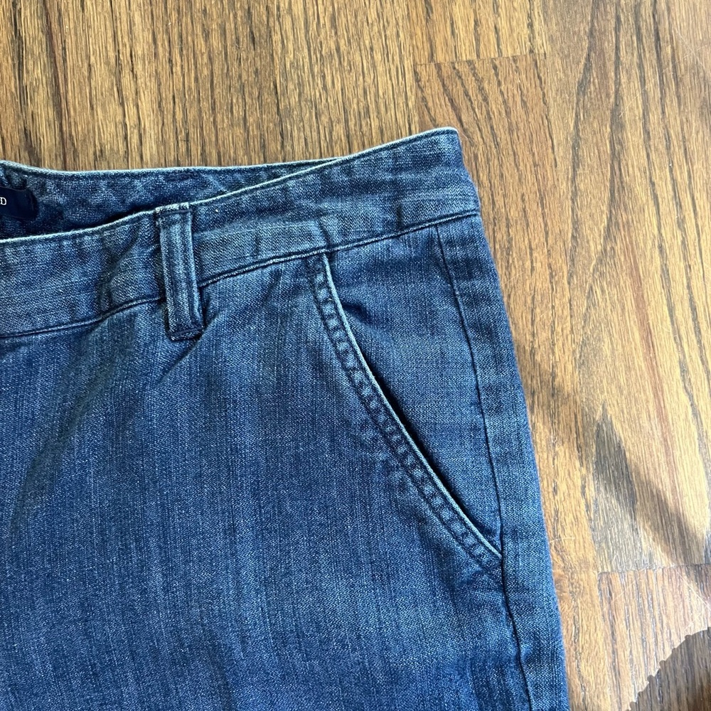 Lands' End wide leg slit pocket jeans size 8 - Picture 4 of 9